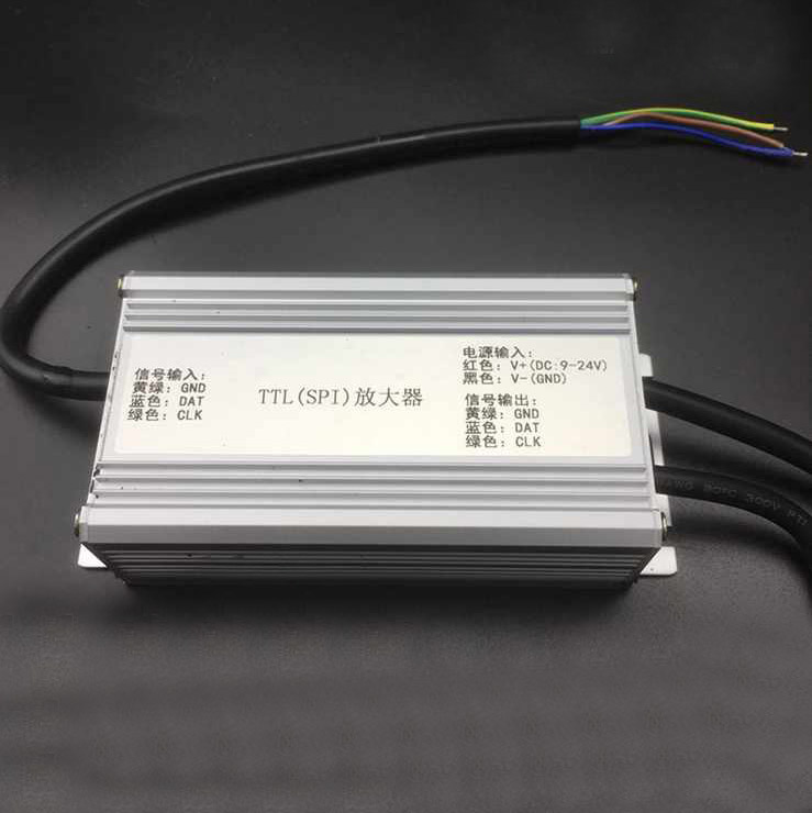 SPI TTL Waterproof Signal Amplifier, 1 to 1 DC12V-24V Input For Addressable LED Strips SPI TTL Waterproof Signal Amplifier, 1 to 1 DC12V-24V Input For Addressable LED Strips